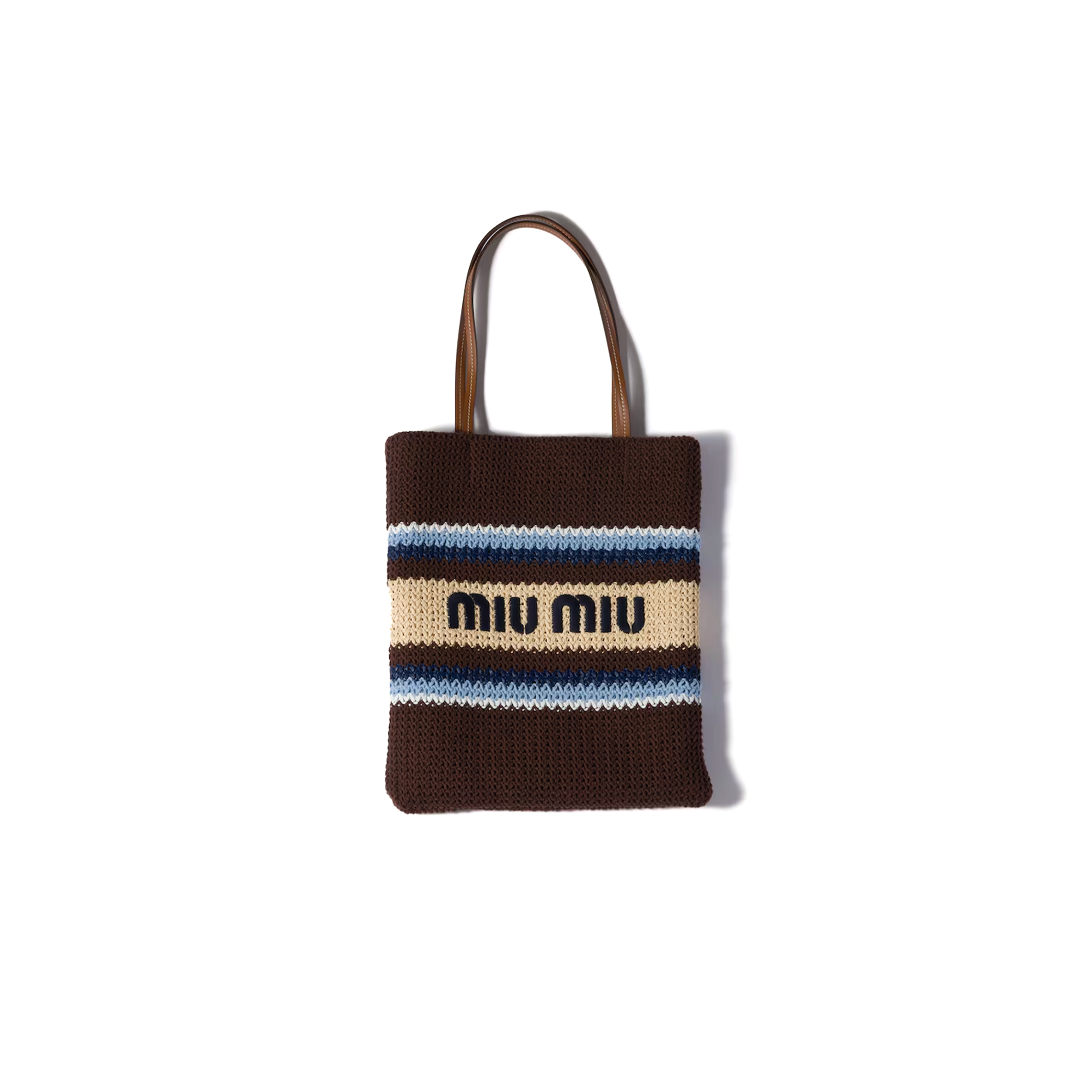 MIU MIU RAFFIA-EFFECT WOVEN TOTE BAG 5BG248 (41*32cm)